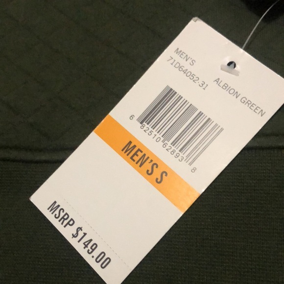 NWT Mens Spyder Quilted Pullover-Olive Green-Sz S - Picture 4 of 13